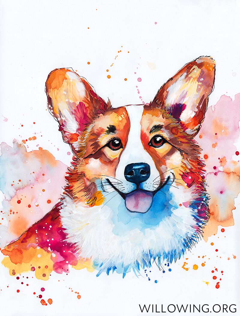 Cute Corgi - Original Painting