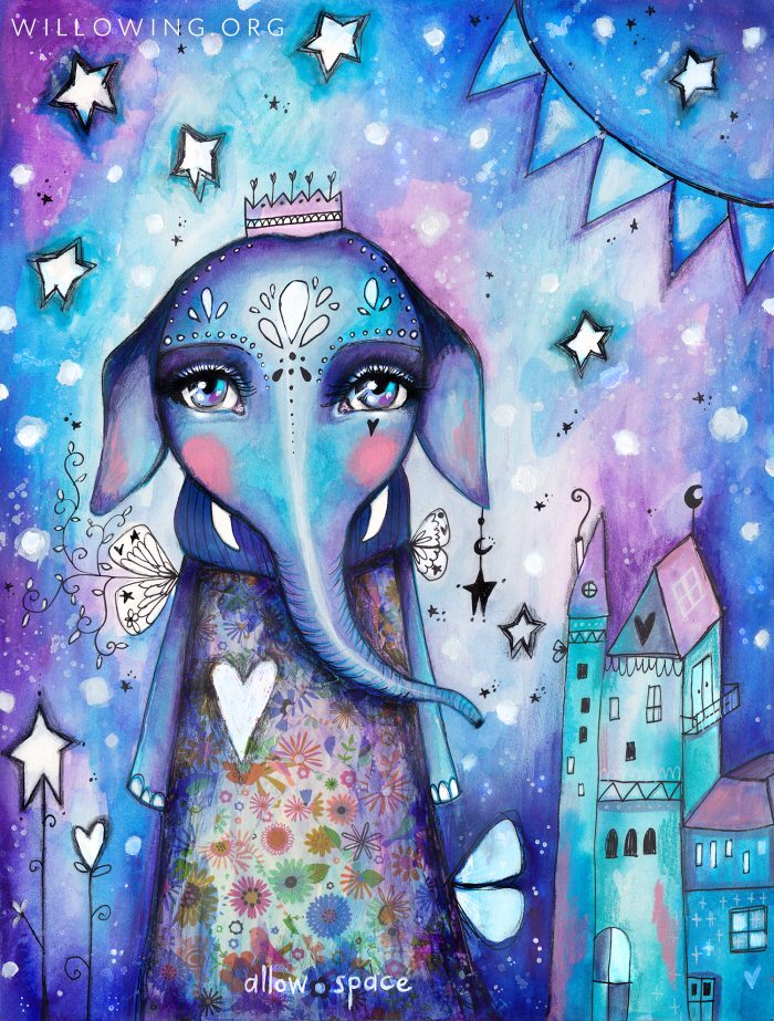 Allow Space Elephant - Original Painting