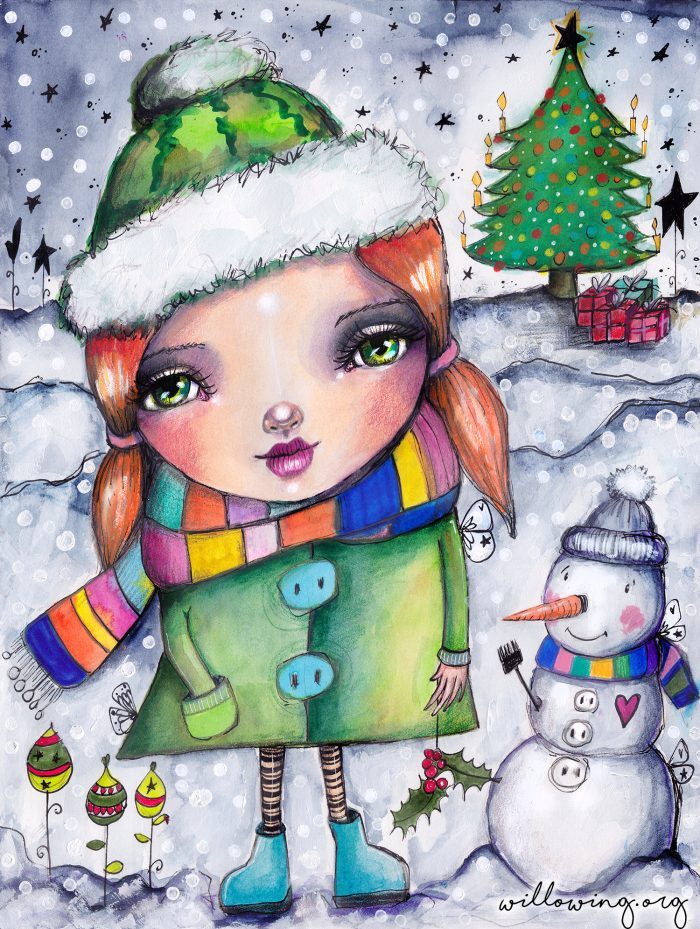 Fun in the Snow - Original Painting