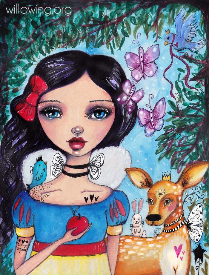 Snow White in the Forest - Original Painting