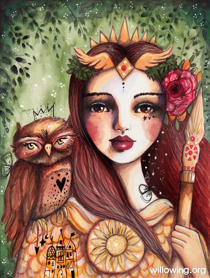 Athena - Limited Edition Hand Embellished Giclee Print