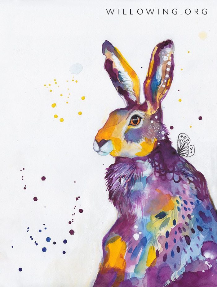 Colourful Hare - Original Painting