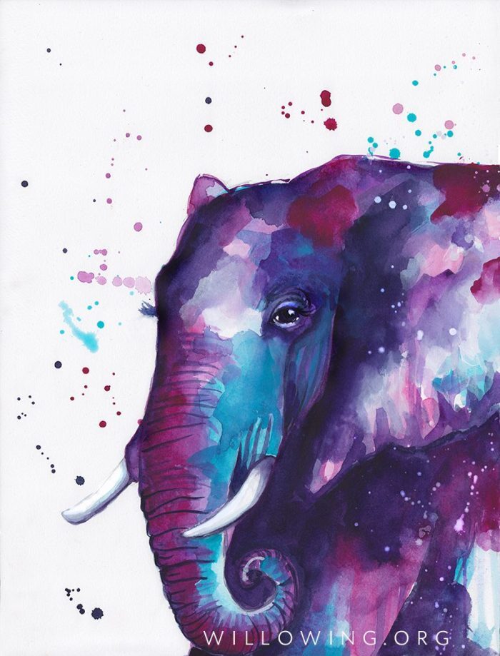 Watercolour Elephant - Original Painting