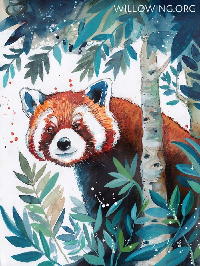 Rambunctious Red Panda - Original Painting