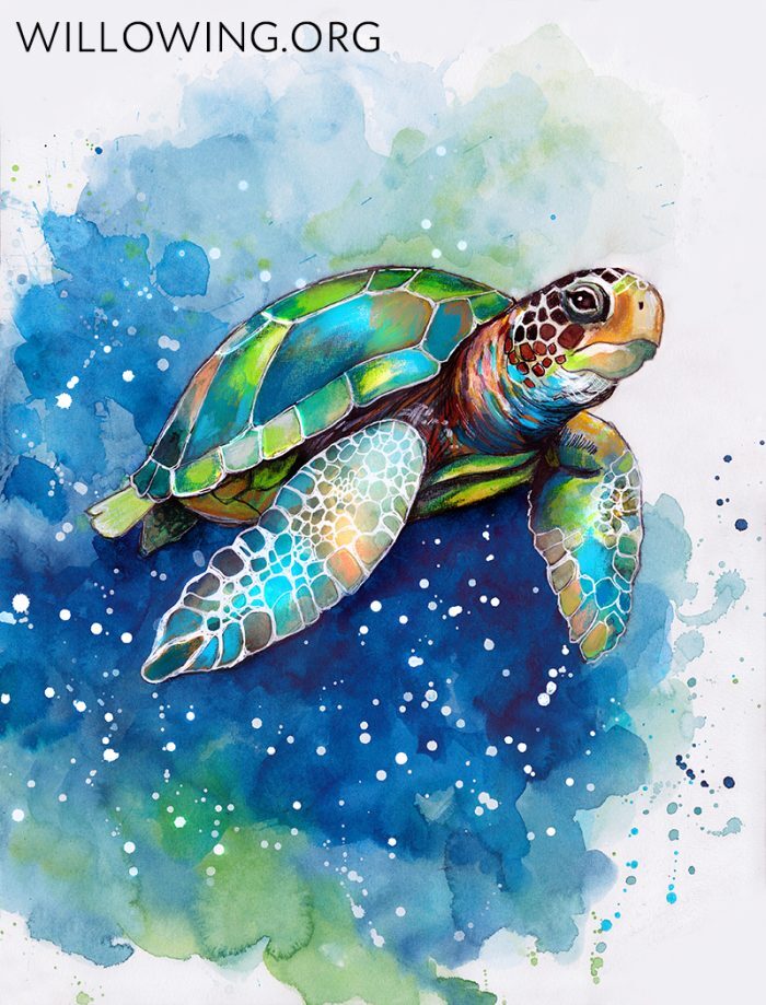 Sacred Sea Turtle - Original Painting