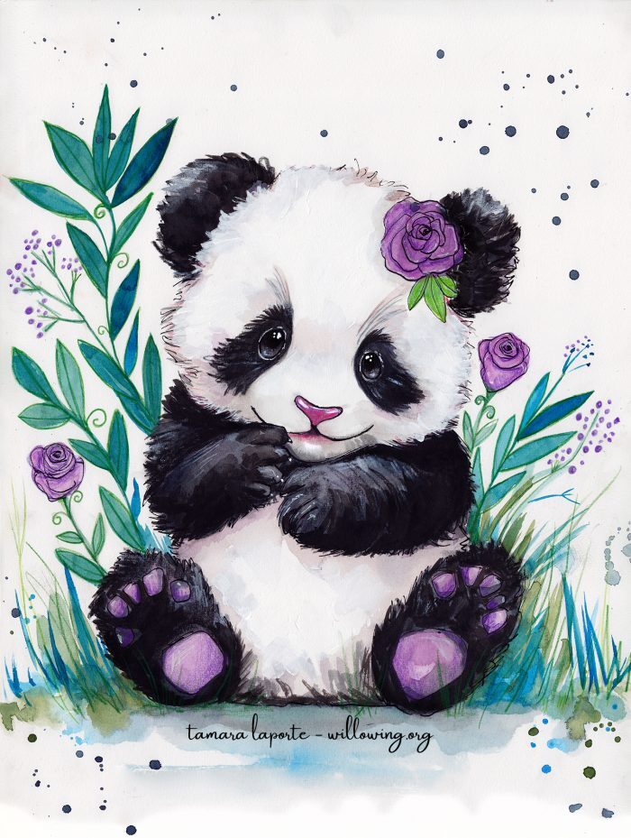 Adorable Panda - Original Painting