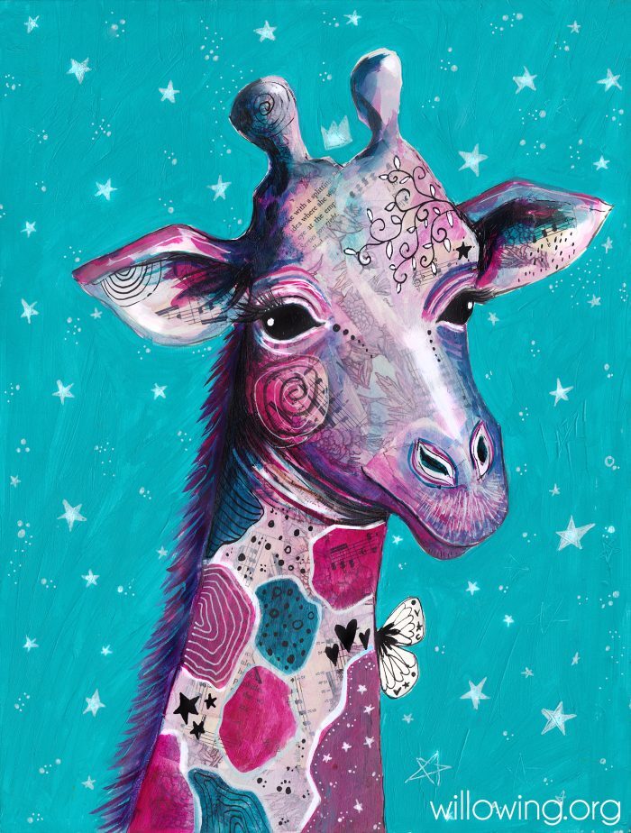 Giraffe Love - Original Painting
