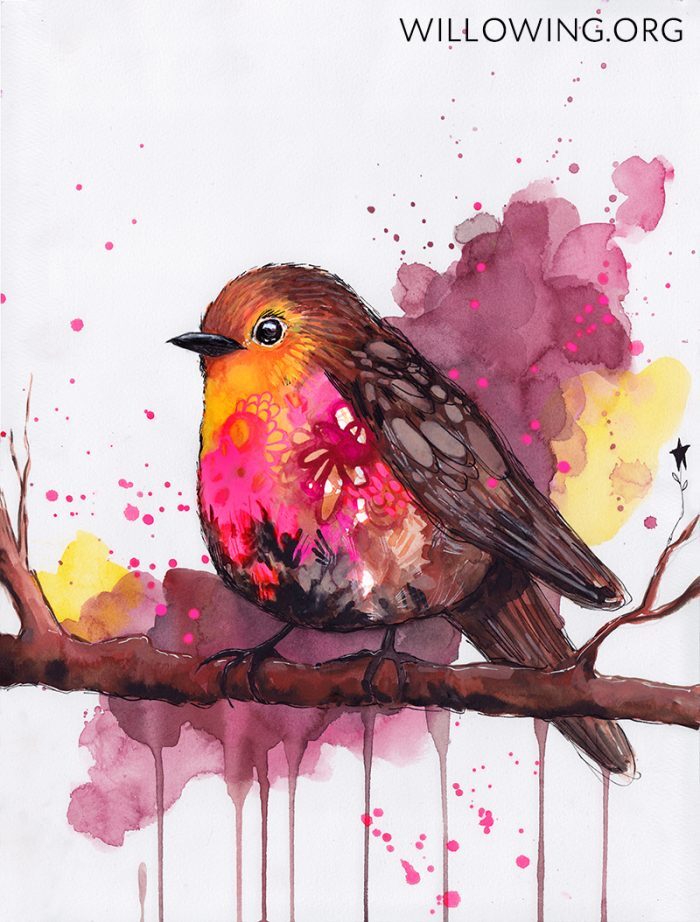 Rosy Robin - Original Painting