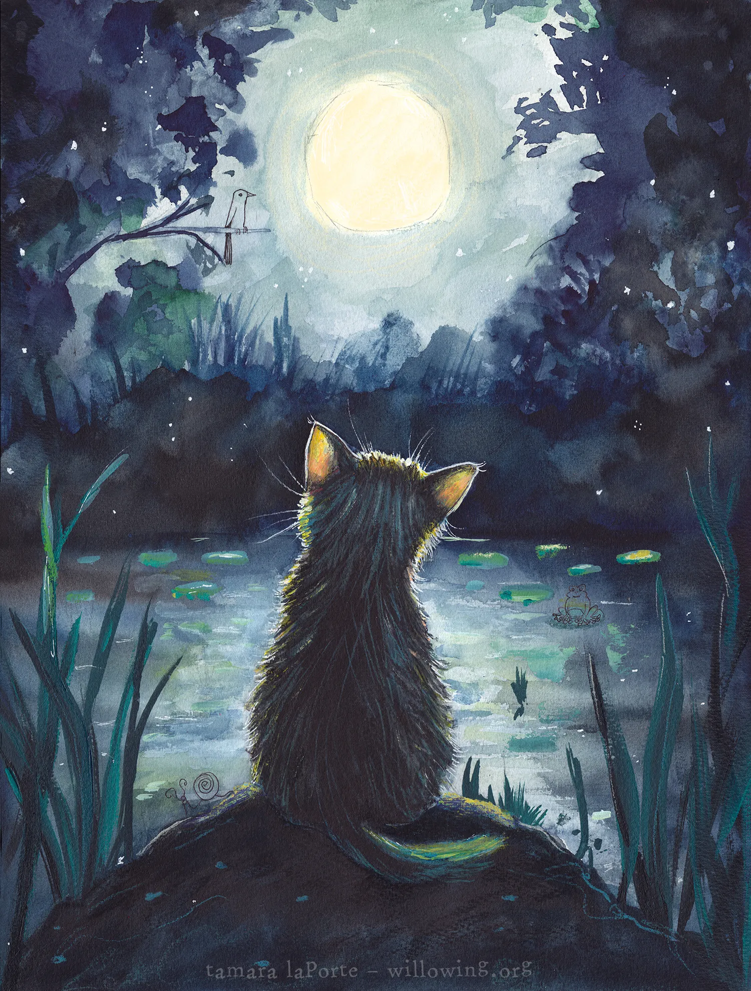 Moon Kitten - Original Painting