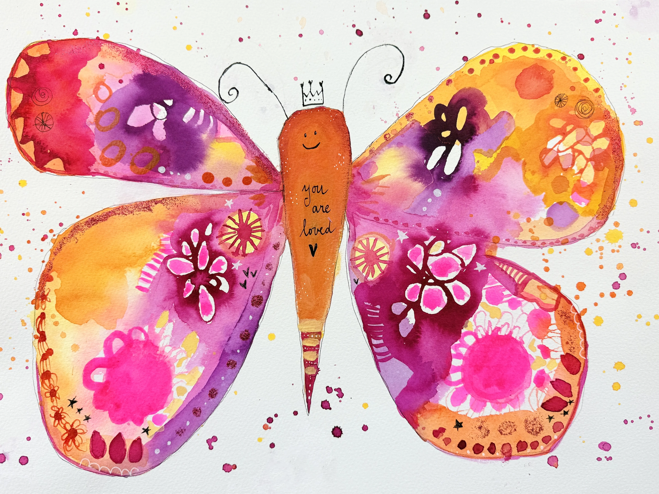 Carrot Butterfly - Original Painting